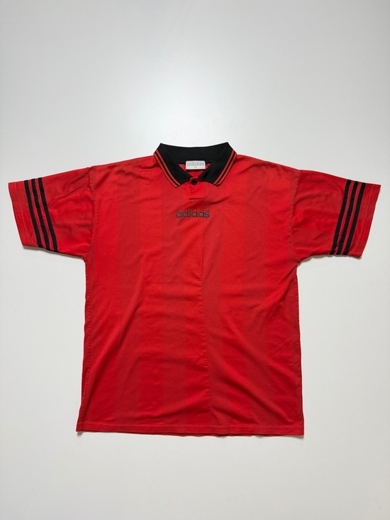 adidas Other - Vintage Adidas Athletic Short Sleeve Polo Jersey Mens XL Red Black